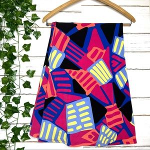 Lularoe Maxi Skirt Colorful Abstract Print Stretch 6/8